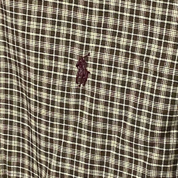 Ralph Lauren Classic Mens Shirt Sz XL Brown Plaid Long‎ Sleeve Button Down - Picture 3 of 4